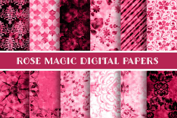 Download Rose Magic Digital Paper Set - Magic Collection
