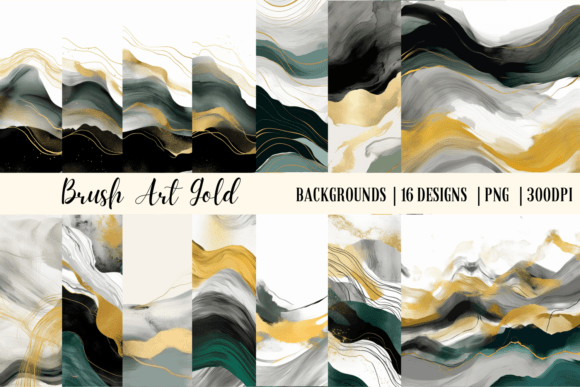 Download Brush Art Gold Background - Old Collection