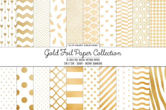 Download Gold Foil Pattern Papers - Old Collection