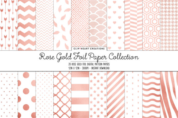Download Rose Gold Foil Pattern Papers - Old Collection