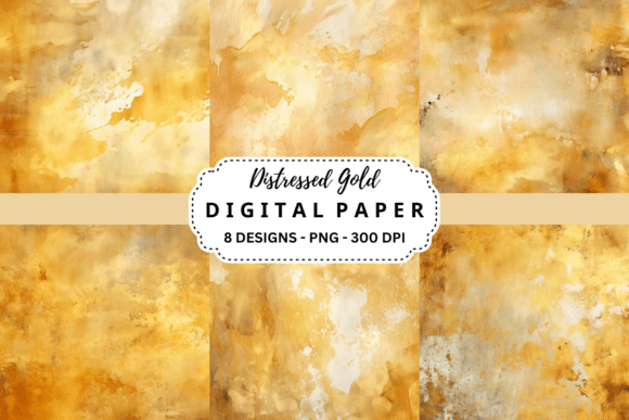 Download Watercolor Distressed Gold Background - Old Collection