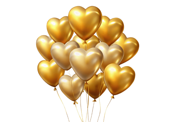 Download 3D Gold Glossy Balloon Png - Old Collection