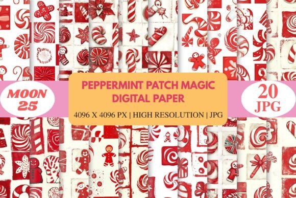 Download Peppermint Patch Magic Digital Paper - Premium Resources