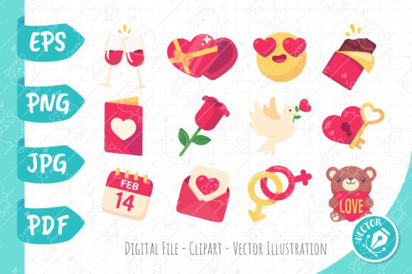 Download Valentine's Day Card Decorative Elements - Decorative elements Collection
