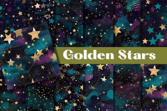 Download Golden Stars New Years Eve Background - Old Collection