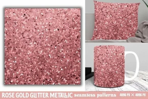 Download Rose Gold Glitter Metallic Pattern - Old Collection
