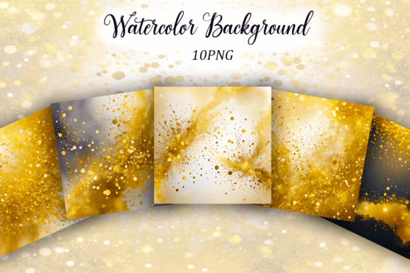 Download Watercolor Gold Background - Old Collection