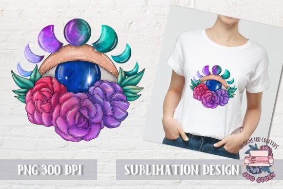 Download Magical Eye with Moon Phases PNG Sublima - Magic Collection