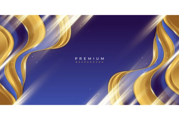 Download Luxury Blue and Gold Background - Old Collection