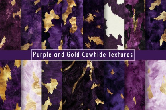 Download Purple and Gold Cowhide Textures - Old Collection