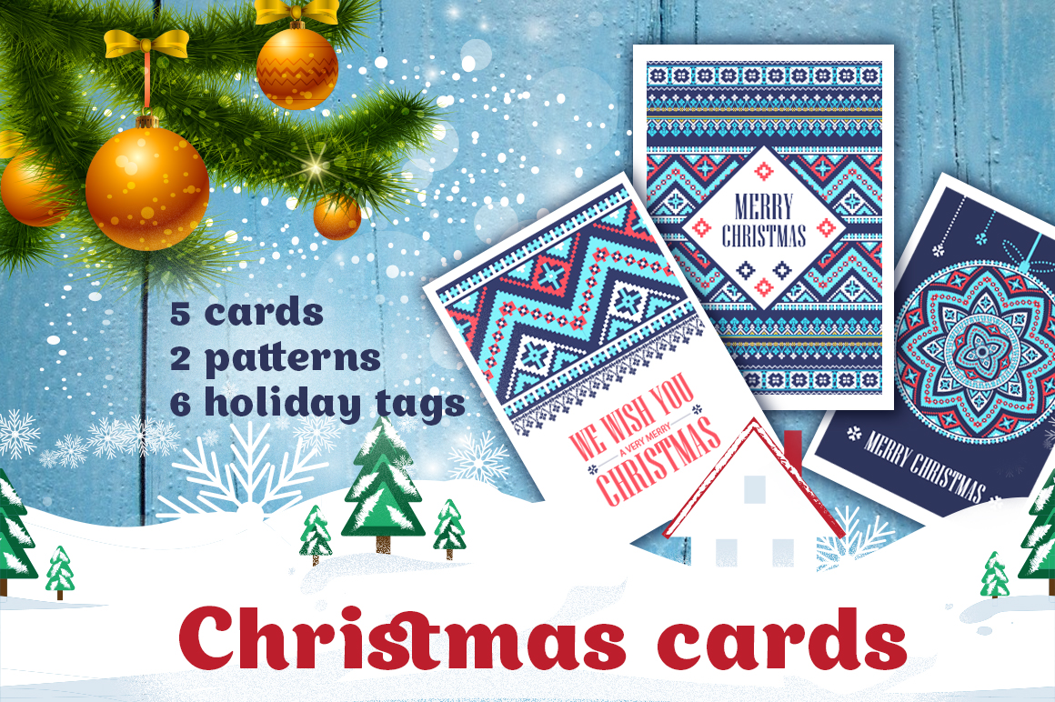 Download Christmas Cards, Patterns and Tags - Premium Resources