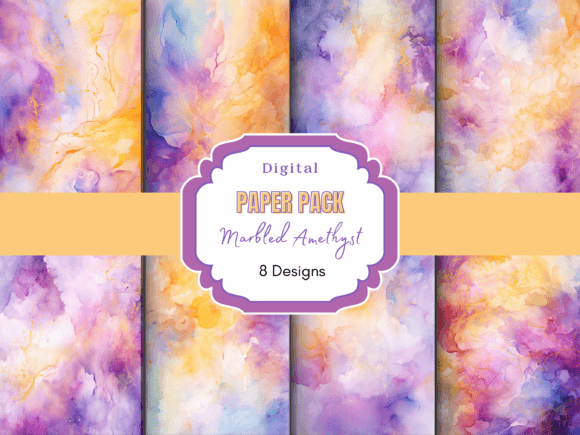 Download Marbled Amethyst Purple Gold Background - Old Collection